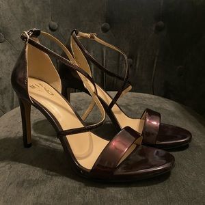 Mix no. 6 Zaydia Sandal, heel size 8M in dark burgundy